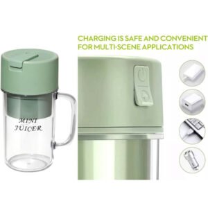Crusher Juicer 2-in-1 Mini Portable Blender | USB Rechargeable | 6-Blade High-Speed Juicer | Random Color