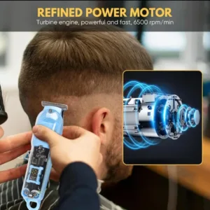 Transparent LCD Electric Hair Trimmer | USB Rechargeable | Professional Grooming